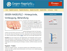 Tablet Screenshot of gegen-nagelpilz.de